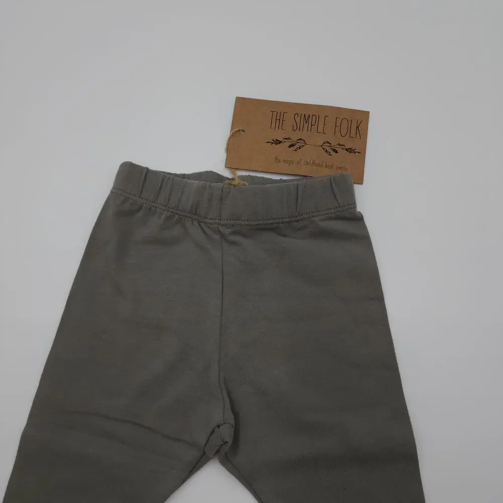 The Simple Folk The Ribbed Legging in Lead Gray Size 12/18 Months - Picture 3 of 6